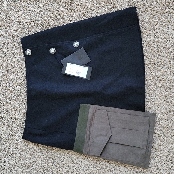 Hydrogen Dresses & Skirts - NWT Hydrogen Alberto Biani Skirt Wrap Mini Wool Blend Size 44/Large SkullS